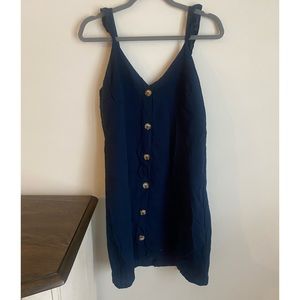 Le Lis Navy Button Down Dress